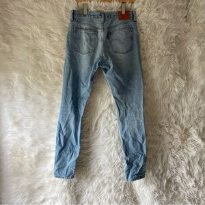 Levi’s 501 jeans, slim fit leg, size 28, light wash